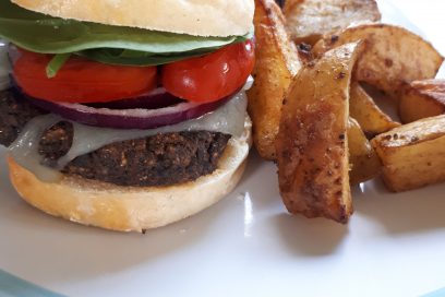 The Ultimate Veggie Burger and Chips